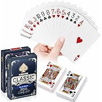 WUGAUWOR Waterproof Plastic Poker Cards, 2 Sets of 54 Cards, Red